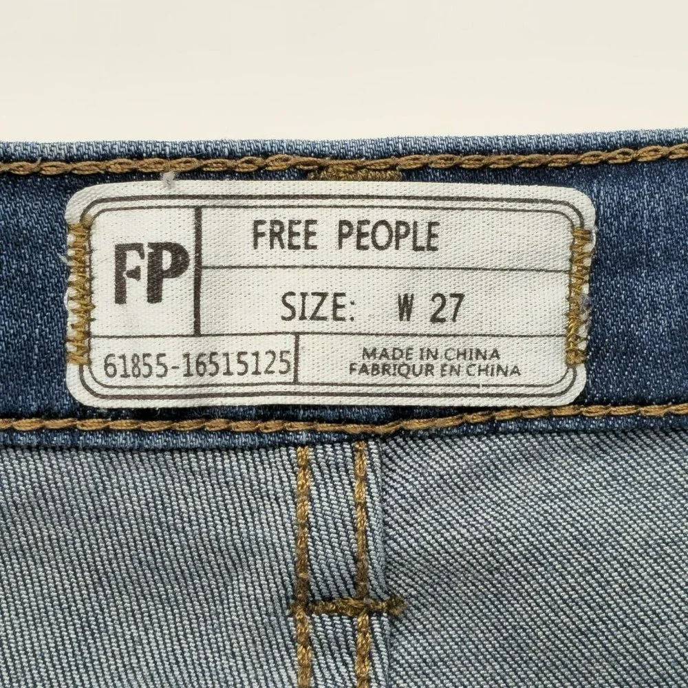 Free People Jeans Womens Size‎ 27 Distressed Great Heights Frayed Skinny Stretch